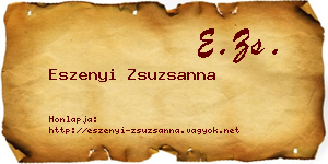 Eszenyi Zsuzsanna névjegykártya